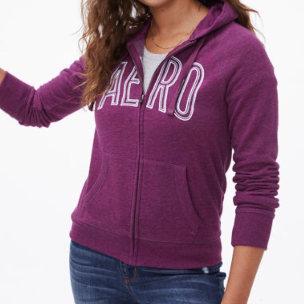 Aeropostale Logo Full-Zip Hoodie Juniors Small